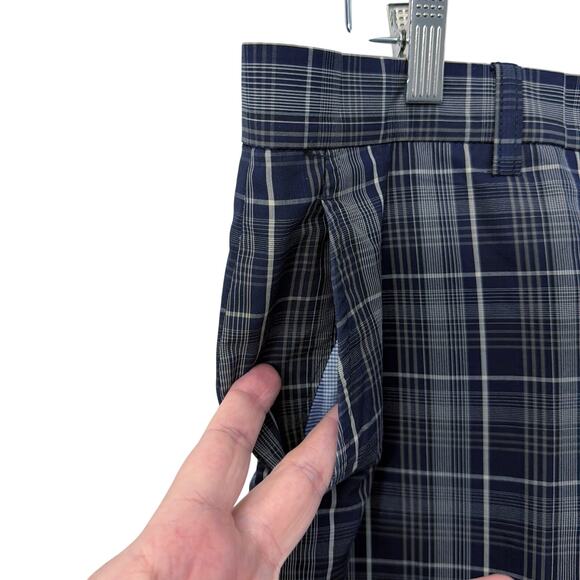 Etro Pants Mens Size 36 x 34 Cotton 54 Italy Blue Plaid - Picture 9 of 16